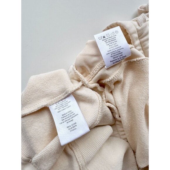 HEARTLOOM Ivory Cotton Terrry Sweatshirt Jogger Sweatsuit Set, Size XS/S - Picture 10 of 11